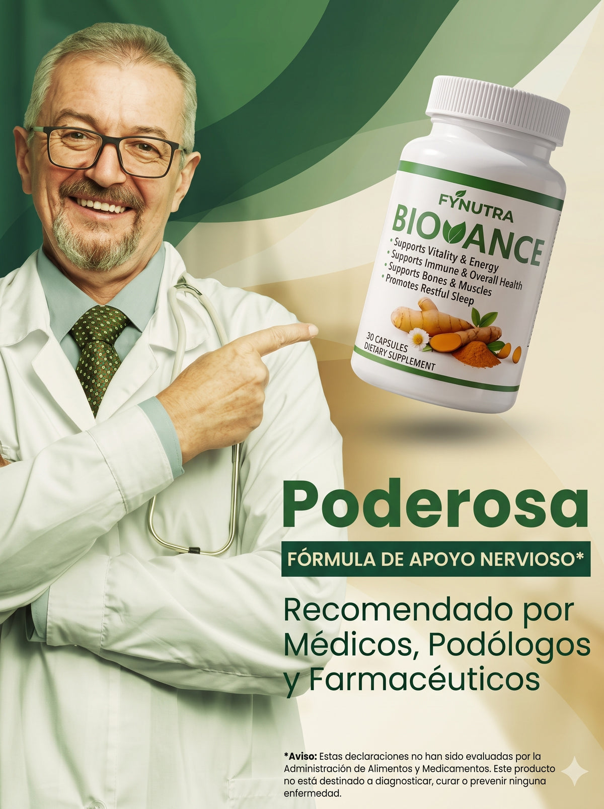 BIOVANCE - Fórmula Avanzada para los Nervios | Neuropatía y Dolor | 30 Cápsulas