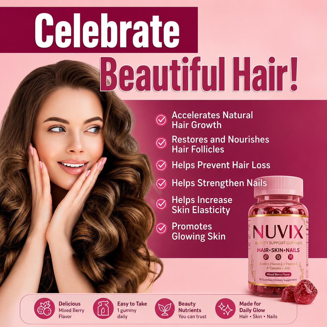 NUVIX Advanced Hair Skin Nails Gummies