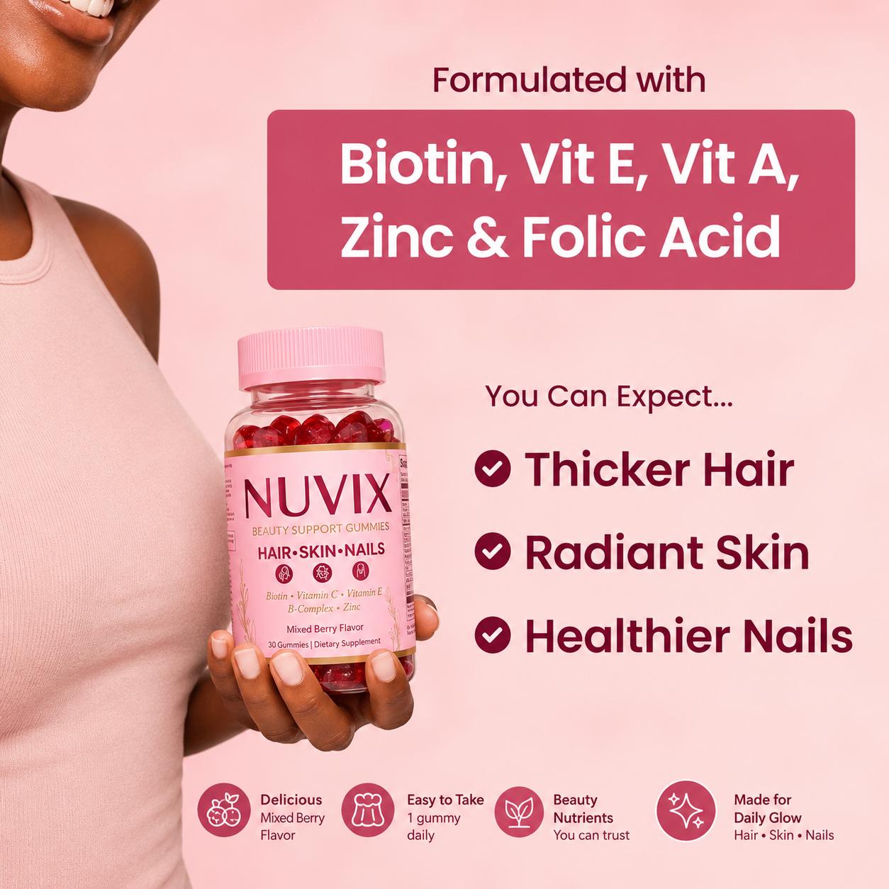 NUVIX Advanced Hair Skin Nails Gummies